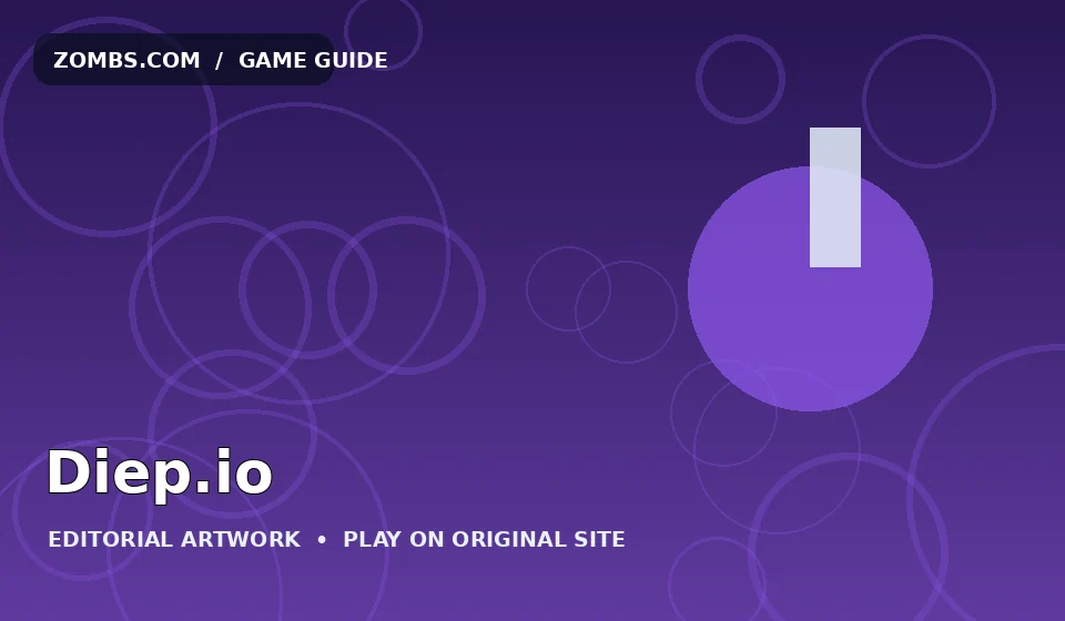 Diep.io original editorial artwork, not a screenshot