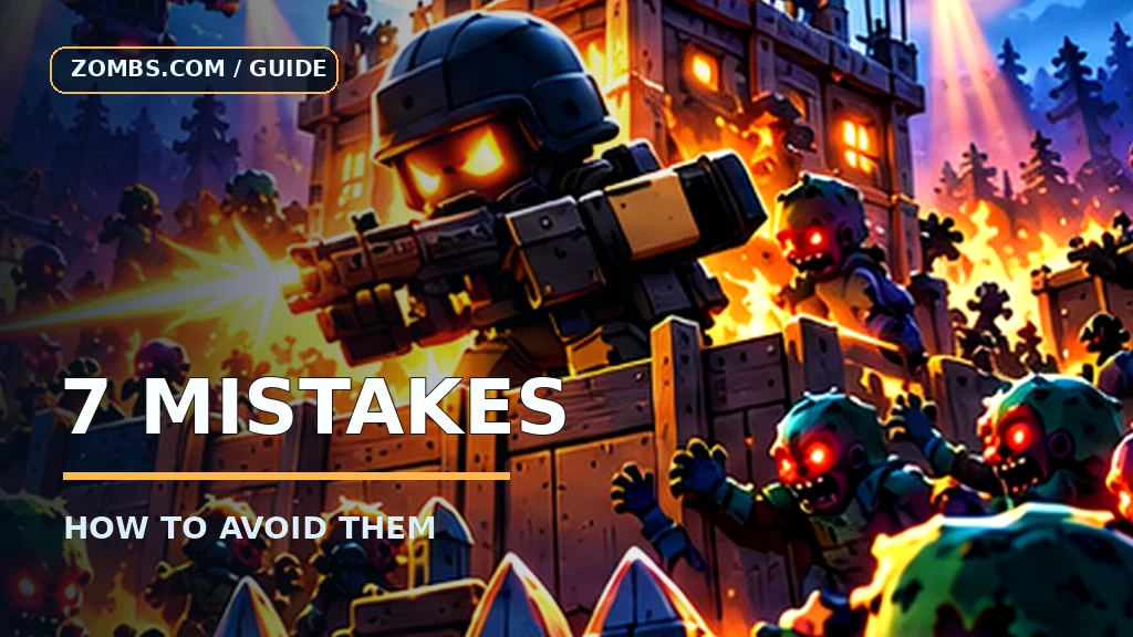 Original thematic artwork for 7 Zombs.io beginner mistakes