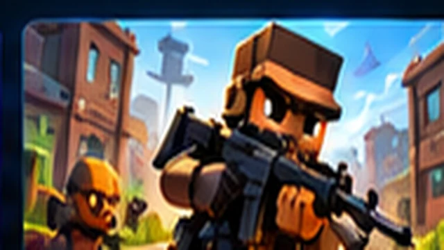 Original editorial illustration for Krunker, not a gameplay screenshot